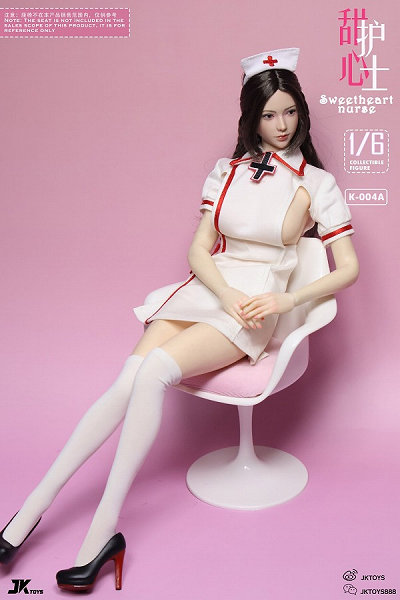 1/6 スイートハートナース（ヘッド＆セクシーナースユニフォームセット）7148 JK Toys 1/6 ヘッド コスチューム